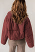Zip Up Drawstring Hem Puffer Coat